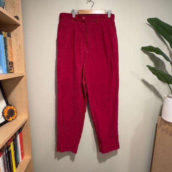 Garan Pants - Vintage Garan by Marita Corduroy Pants – Red – Size 14